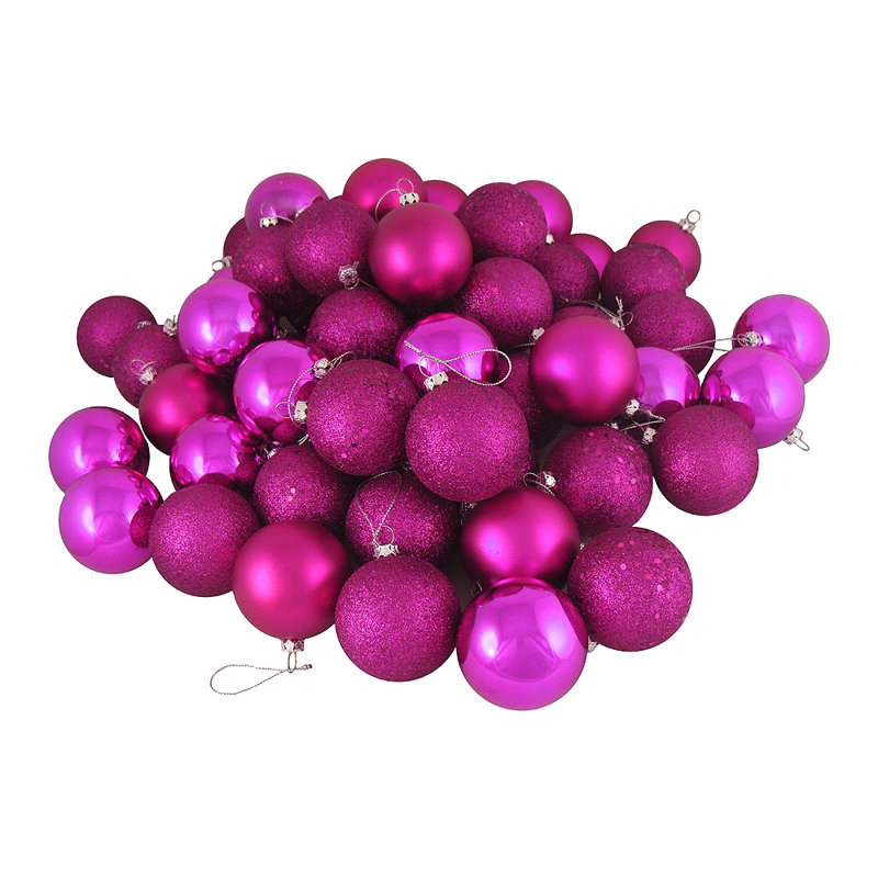 Boules de Noël incassables à 4 finitions 3,25 po (80 mm), Bleu Lavish