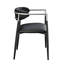 Chaise rembourrée avec accoudoirs (ensemble de 2)