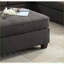 Ottoman, 36x26x20 Cocktail Navy Blue Tufted Dorris Fabric | Walnut Brown Legs | Solid Wood-1462889792