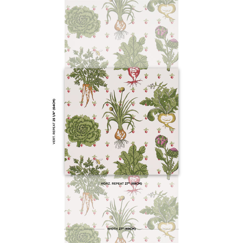 Grocer Wallpaper, Green