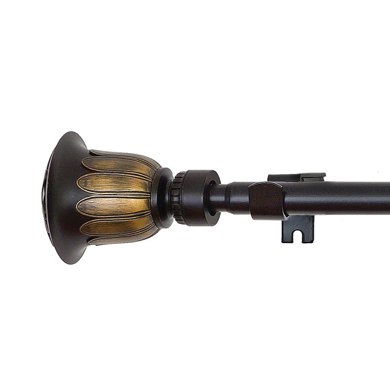 Tringle à rideaux simple Hecht, 66" - 120"