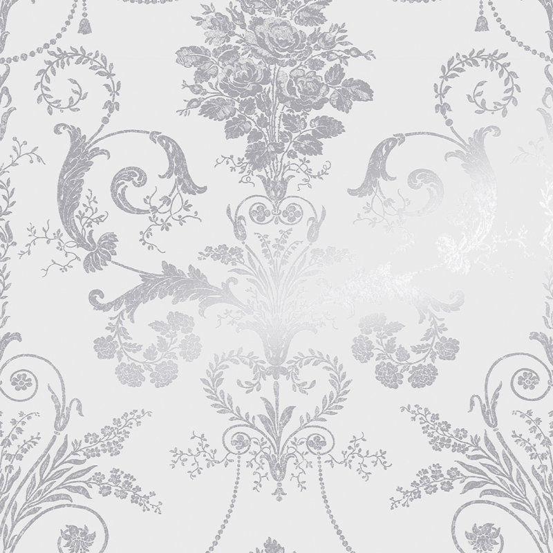 Rouleau de papier peint Laura Ashley Josette, Argent