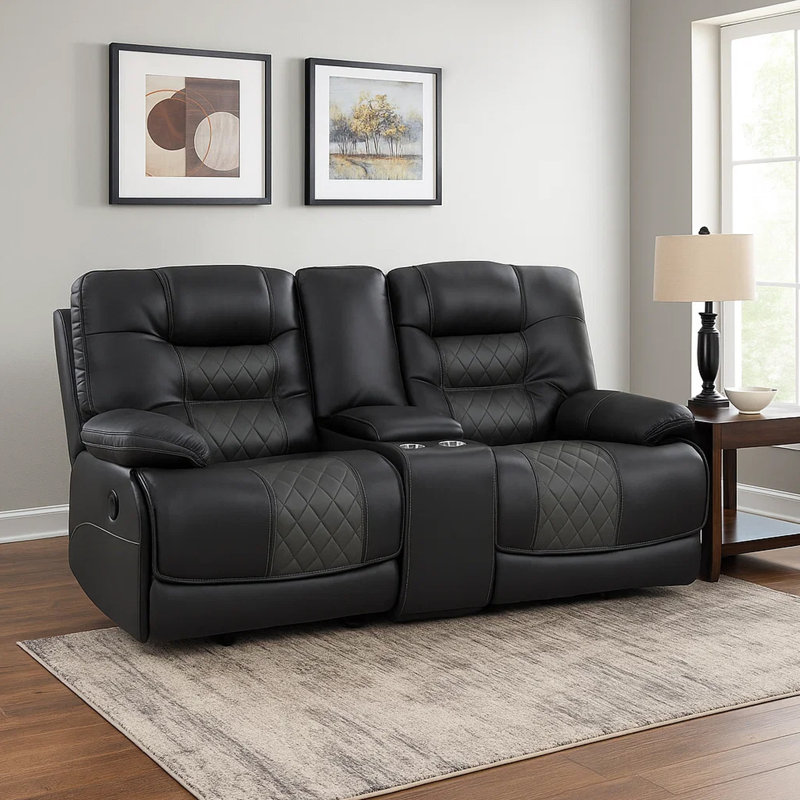 Causeuse inclinable en cuir Martinsen