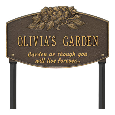 Dogwood Garden Quote Personalized Lawn Plaque