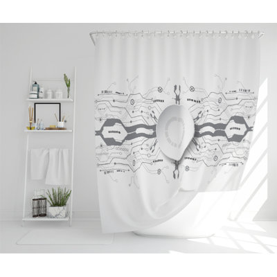 Dimarion Polyester Shower Curtain Set
