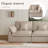 Slipcovered Upholstered Modular Sofa With Ottoman-112680361-110374988