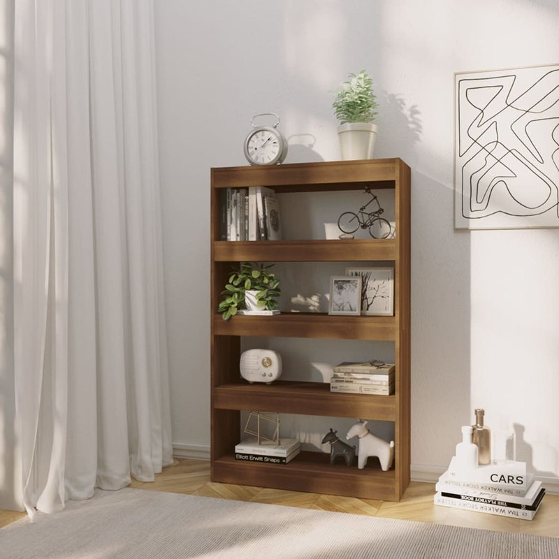 Lamariana 135 cm H Room Divider Bookcase, 135cm H x 60cm W x 30cm D, Sonoma Grey