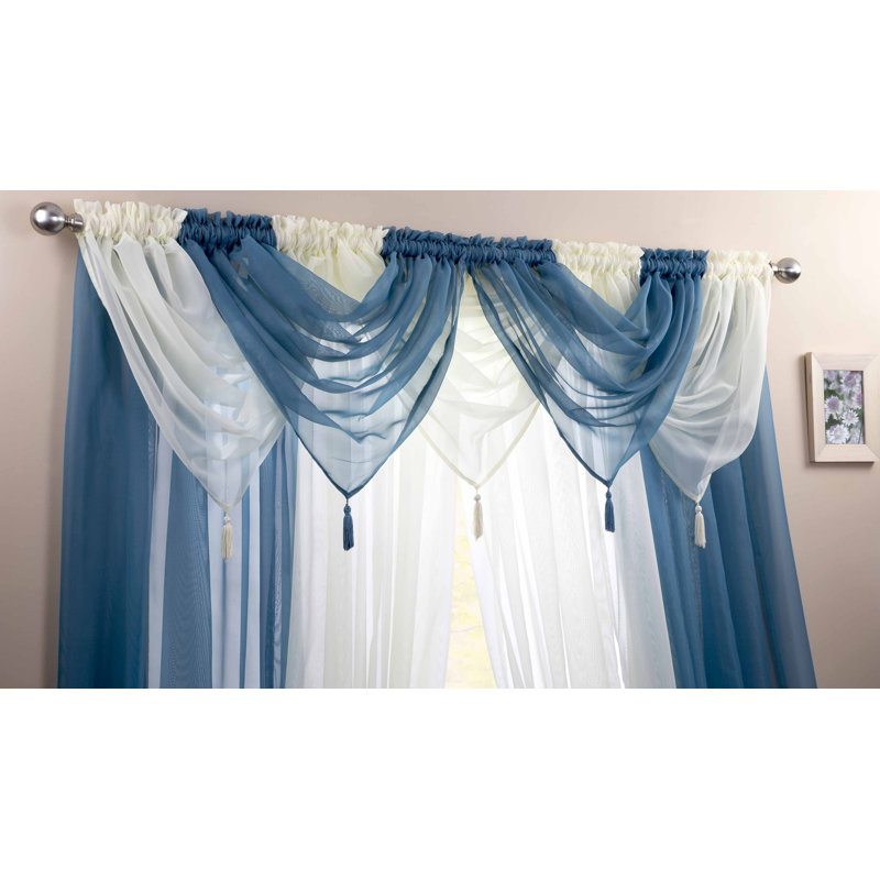 Maloy Solid Colour Pointed Window Pelmet, Teal