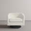 Velvet Upholstered Swivel Barrel Chair-908187375