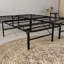 Black Steel King Platform Foundation - 14 Inch High, Tool Assembly, Improved Airflow Heavy Duty, Elevated, Ideal For All Mattress Types
