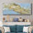 Mistral V in Azure - Framed Canvas-110606254
