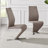 Edzard Chrome & White High Gloss Dining Table Set with 6 Luxury Faux Leather Dining Chairs-1789347393