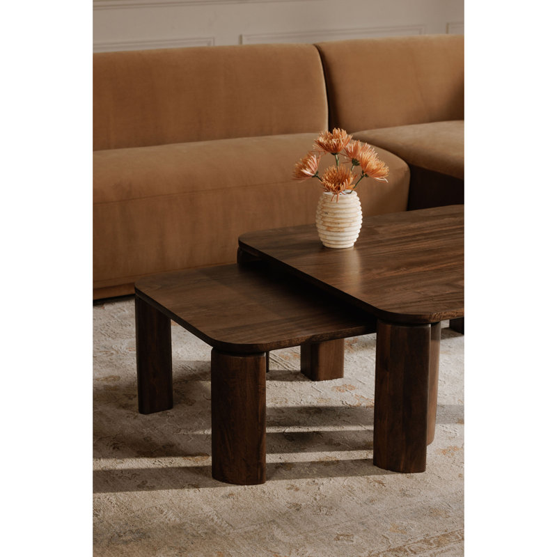 Bailey Nesting Coffee Table Deep Brown