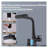 Matte Black Waterfall Kitchen Faucet with LED Temperature Display and Timer