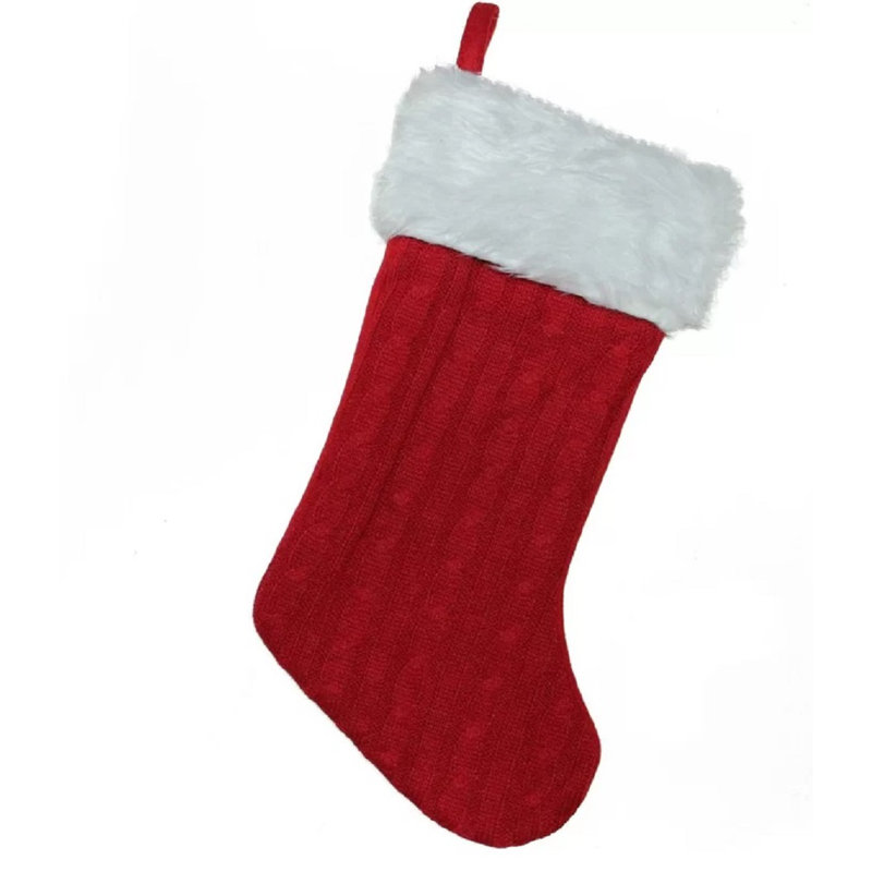 Santa Knitted Xmas Stocking