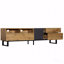 Console multimédia moderne avec porte rabattable - Meuble télé avec rangement double 80 po-1741408381