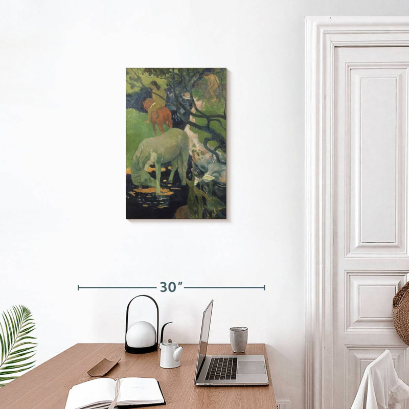 Brampt le cheval blanc, H 24 po x l 16 po