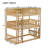 Twin Size Triple Rubber Wood Bunk Bed-382993301