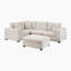 Canapé modulaire en chenille 5 pièces Burdett