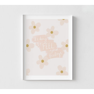 It's Okay To Feel Your Feelings Sign Print, Framed Feelings Poster, Positive Wall Art, Emotional Wall Art, Meaningful Gifts, Framed Wall Art