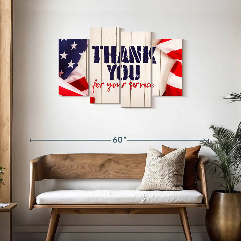Lelend Thank You Servicemen, H 27 po x l 43 po