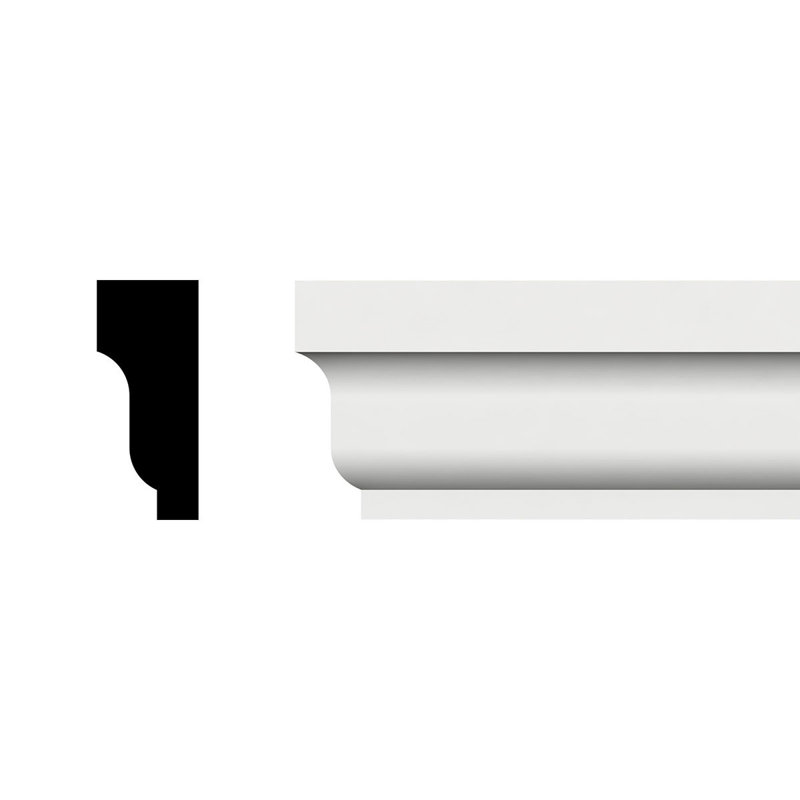 1.625'' H x 96'' W White PVC Shingle Moulding