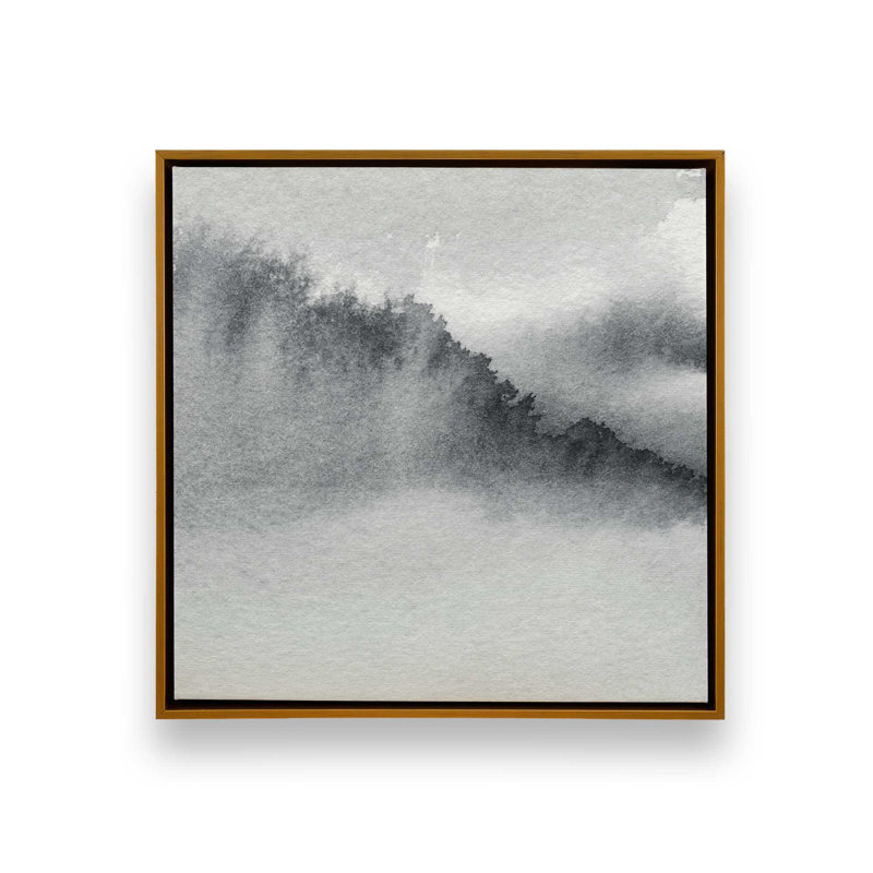 «Whispering Woods V2» sur toile, Cadre doré poli, H 32,75 po x l 32,75 po x P 1,75 po