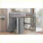 Full Size Pine Wood Loft Bed with Built-in Wardrobe Desk Storage Gray - No Box Spring Needed