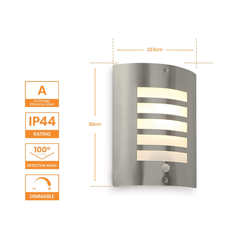 Chrissiana Stainless Steel Outdoor Bulkhead Light