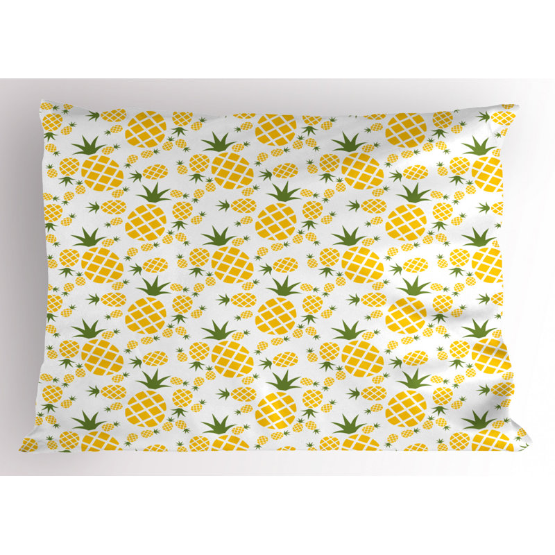 Organic Kids Unisex Pineapple Print Polyester Pillow Sham