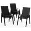 Outdoor Stackable Garden Patio Dining Armchairs with PVC-coated polyester Seat-121377056-125544592