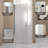 36"X 72" Pivot Shower Door, Brushed Nickel Aluminum Frame, Half Frame ,1/4"(6Mm) Tempered Glass Explosion Proof Film-119866349