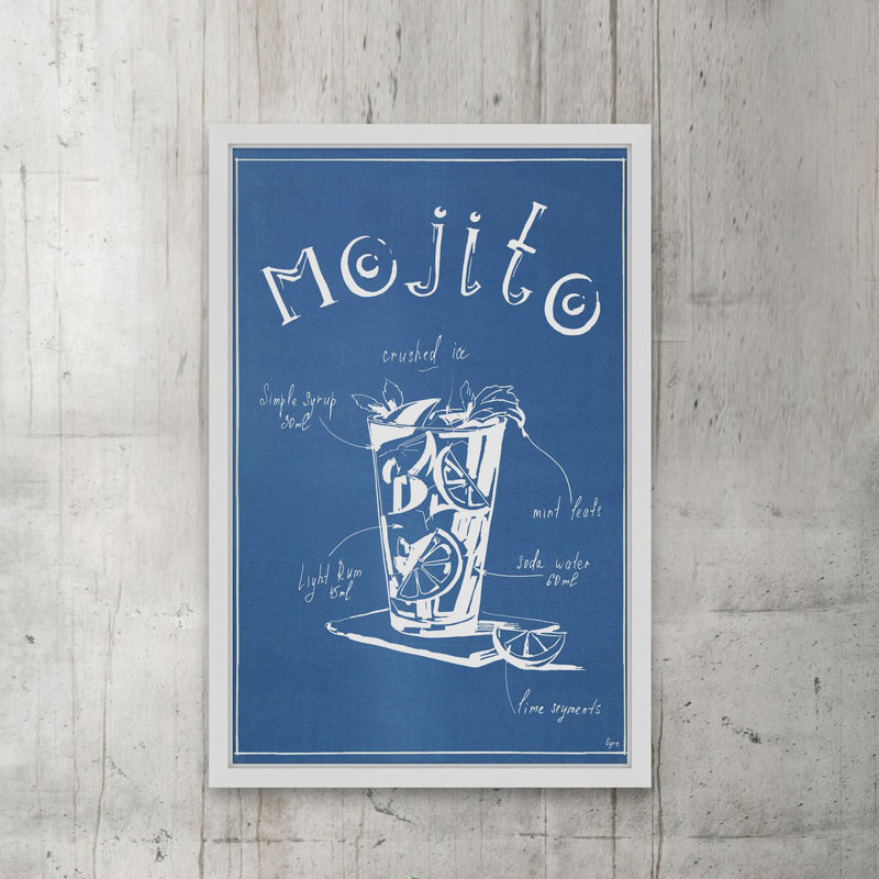 «Mojito» par Eyre Tarney - impression encadrée, H 18 po x l 12 po x P 1,5 po