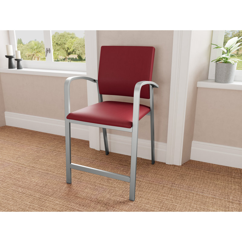 Chaise en métal Newport, Silver, Bordeaux Patriot Plus