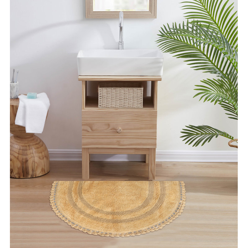 Tapis pour salle de bain Akifumi, Beige