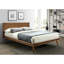 Mobilier de chambre à coucher moderne en bois brun avec lit plateforme moderne et élégant 1pc
