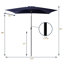 Parasol de marché rectangulaire 120 po x 78 po-28409097