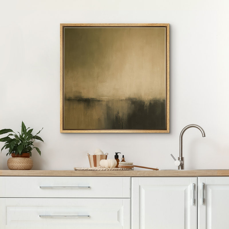Reproduction d'art encadrée sur toile pour décor moderne neutre, Naturel, H 16 po x l 16 po