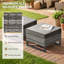 Ensemble de 2 repose-pieds en rotin avec coussins amovibles en osier pour patio-1015116438-1015116439