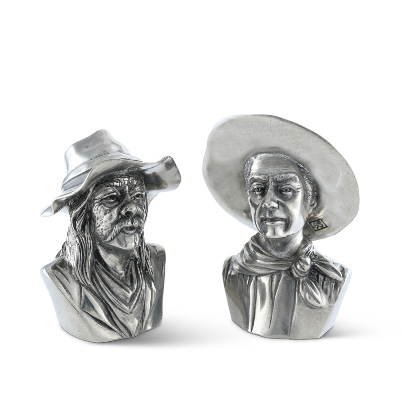 Ensemble salière et poivrière Western Frontier the Bandit and the Ranger