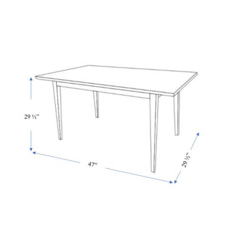 Hiers Solid Wood Dining Table, Small, White