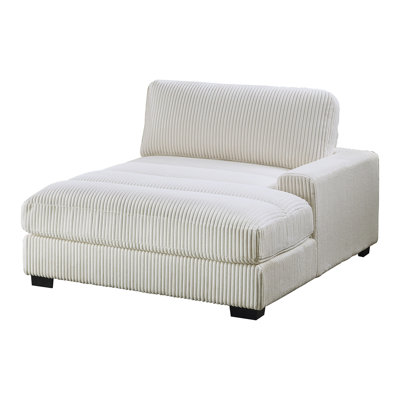 Chaise longue en velours côtelé Bahadur