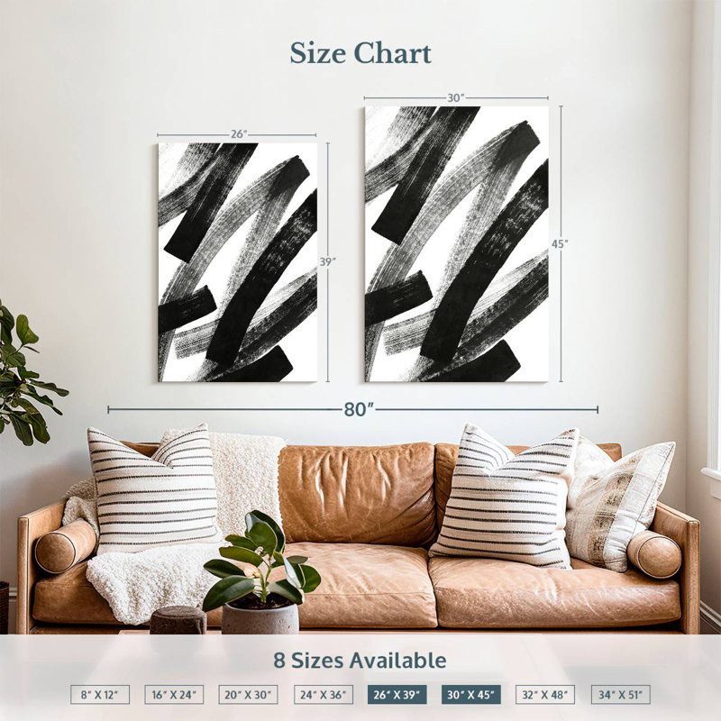 Avery Black Streaks, 39" H x 26" W