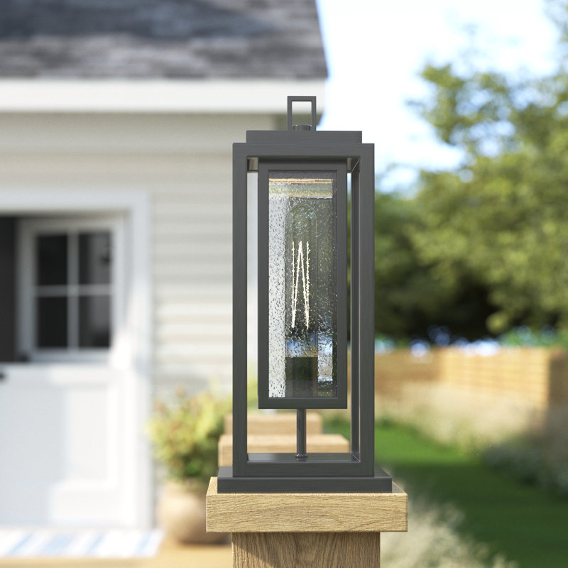 Luminaire sur mât câblé 16,5 po République, Bronze frotté à l'huile