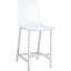 2 pièces de tabourets de comptoir transparents - chaises de bar contemporaines en acrylique avec dossier et pieds robustes pour la décoration de salle à manger de style moderne 2-312993646