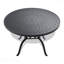 Ensemble de 7 pièces de mobilier de patio en aluminium coulé avec cadre noir et coussins de siège bleus-647417047