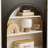 Beige Solid Wood Freestanding Fireplace