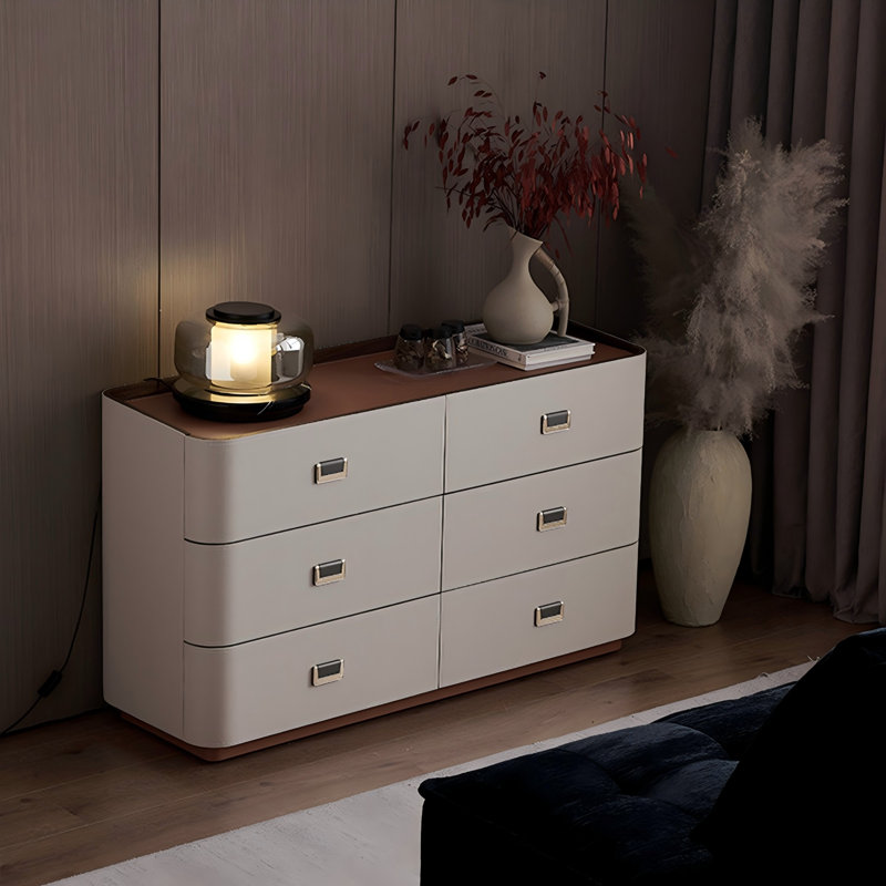 Commode rembourrée à 6 tiroirs 47,24 po, 27.56" H x 47.24" W x 15.75" D