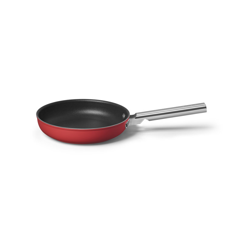 SMEG 10-inch Frying Pan, 9.5", Rouge