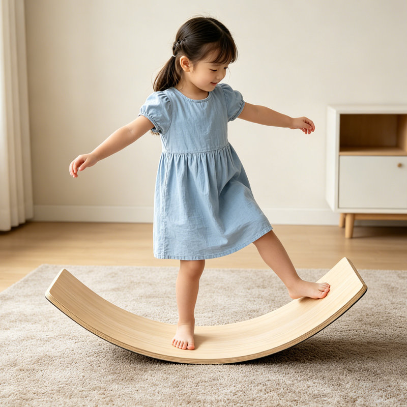 Jeu d'équilibre pour enfants, planche à balançoire pour enfants, jouet d'équilibre ouvert pour tout-petit 32 pouces